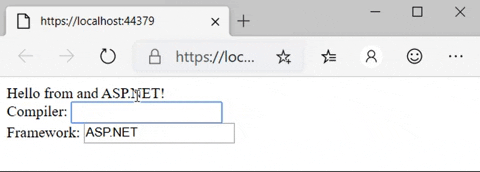 A GIF of Edge showing the code you have just
wrote